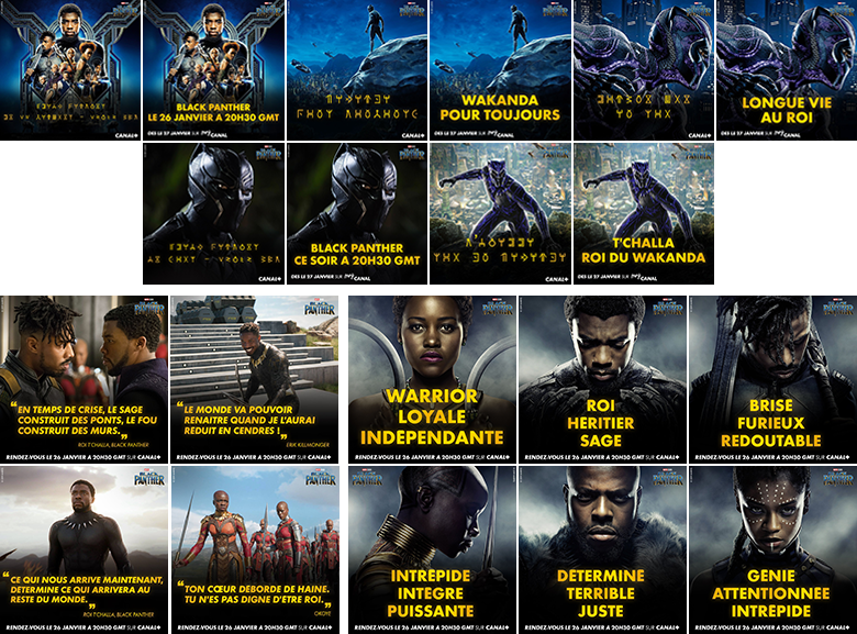 Visuels Black Panther pour CANAL+